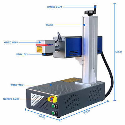 Máy đánh dấu laser sợi quay máy đánh dấu laser máy tính để bàn cầm tay 50w