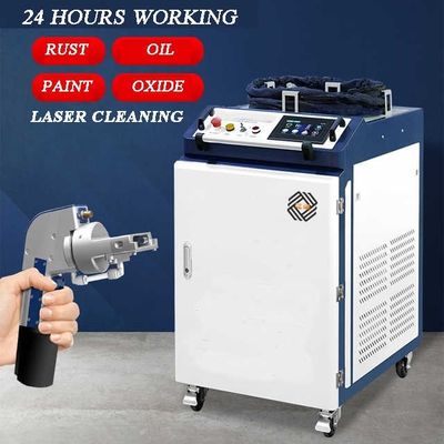 Máy làm sạch laser di động 1000W 1500W 3000W JPT Fiber Pulse Oil Paint Laser Cleaner