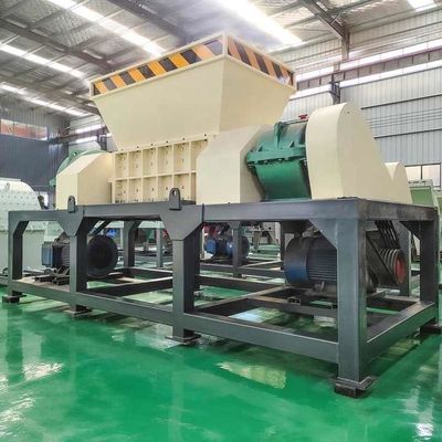 Twin Shaft Heavy Duty Wood Shredder 7.5kW cho rễ cây / lá cây