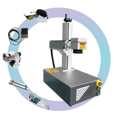 Máy đánh dấu laser sợi 3D di động JPT đồ trang sức thép không gỉ 20w