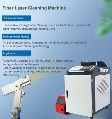 Máy làm sạch laser di động chính xác cao để loại bỏ sơn rỉ sét đá