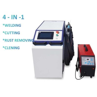 Máy hàn laser sợi 2000W Máy hàn laser cầm tay làm mát bằng nước 4 trong 1