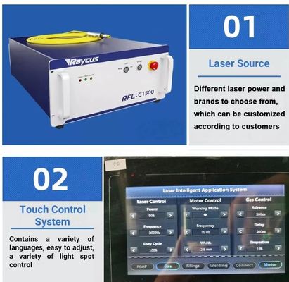Máy hàn laser sợi chính xác với chiều dài cánh tay robot 1400mm và hệ thống làm mát bằng nước